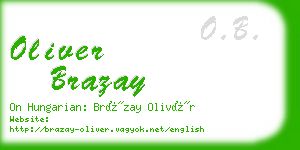 oliver brazay business card